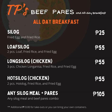 poy pares menu|Menu at Jack ena Poy Beef Pares restaurant, Camiling.
